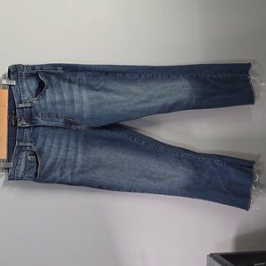 Modern American JEANS WOMEN'S size 12 31 Blue La Brea Crop Boot Cut Frayed-hem